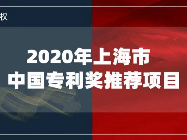 快看！2020年上海市推薦了哪些中國專利獎項目